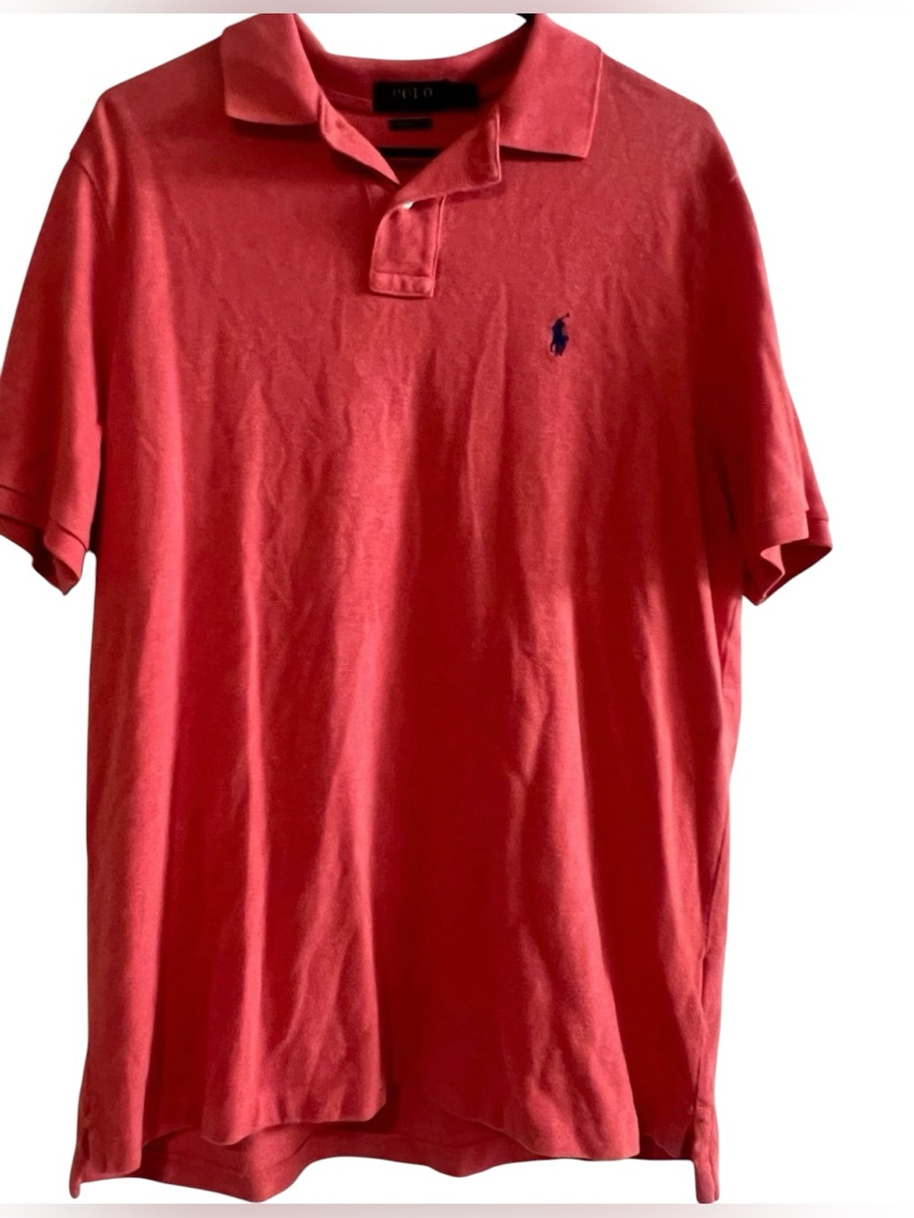 Ralph Lauren Men’s Red Polo with Navy Pony- Size Large